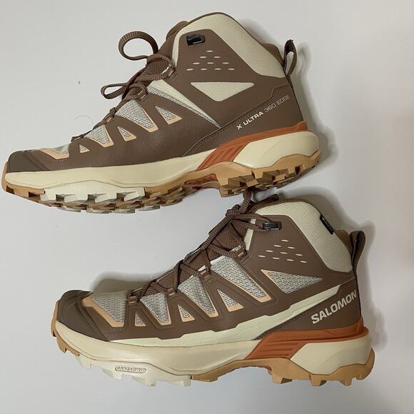 NEW! Salomon X Ultra 360 Edge Mid GTX Women’s Boots Shortbread 474627 US 9.5 - Picture 2 of 7